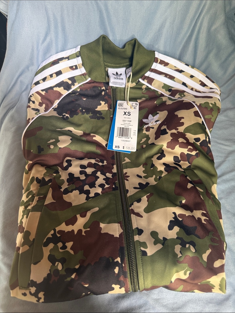 adidas Men’s Camo Bomber Jacket - Olive Green